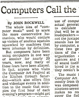 John Rockwell, "Computers Call the Tune"