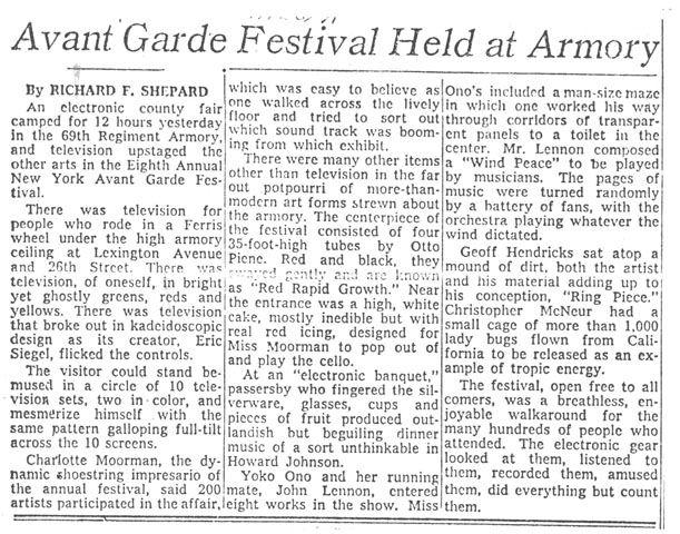 Avant Garde Festival Held at Armory