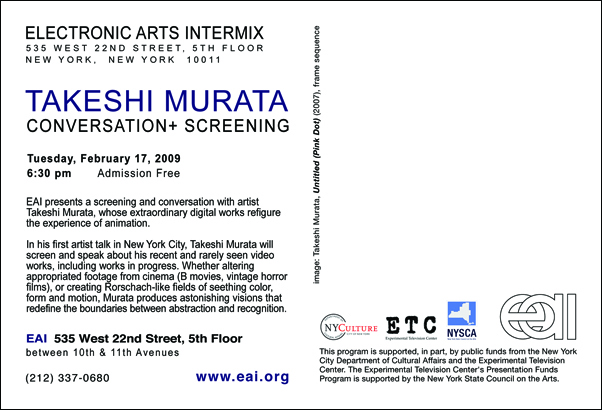 TAKESHI MURATA Conversation + Screening