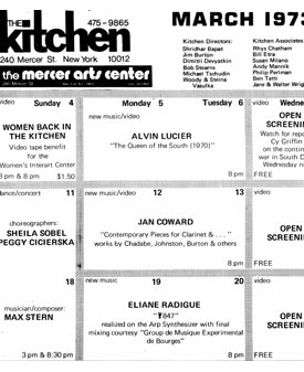 Kitchen Calendar March 1973