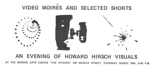 Video Moirés and Selected Shorts: An Evening of Howard Hirsch Visuals